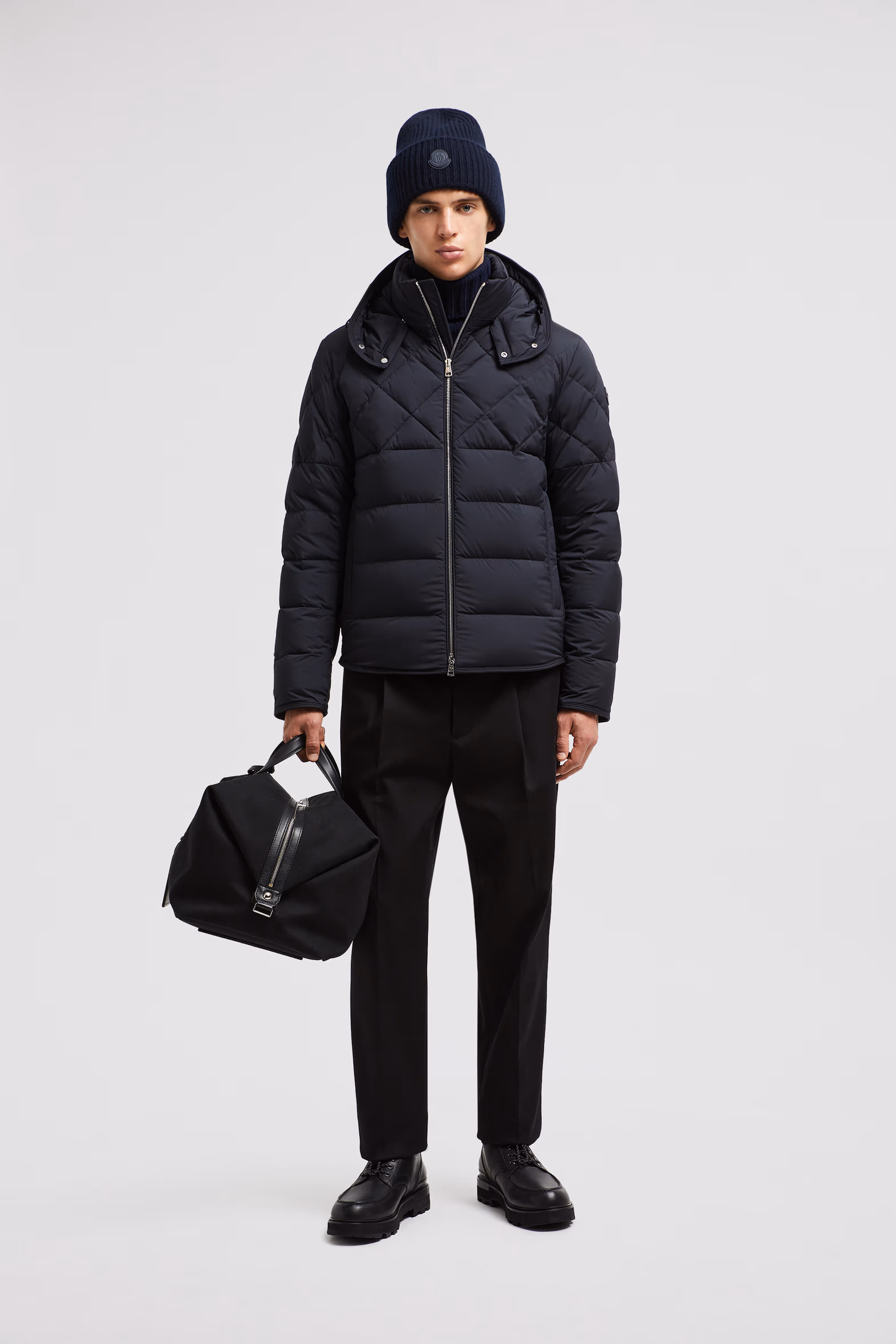Cecaud Short Down Jacket Men Navy Blue Moncler 0